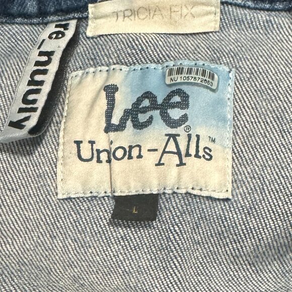 Tricia Fix embellished upcycled floral denim jumpsuit ~ L - Picture 10 of 10